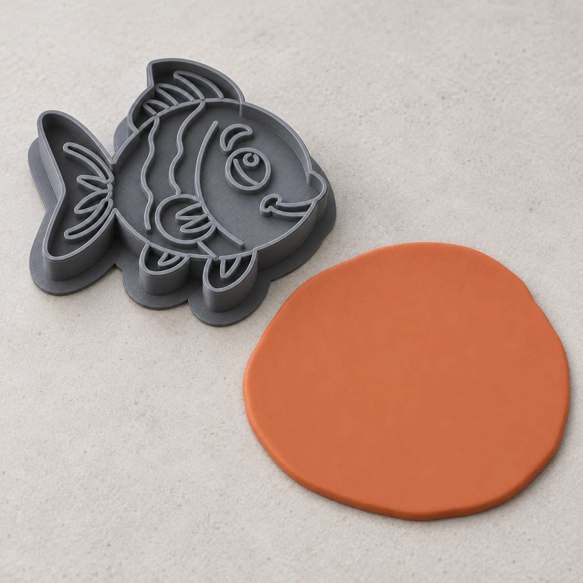 Cute Goldfish Polymer Clay Cutter | 019 - ClartStudios - Polymer clay Jewellery