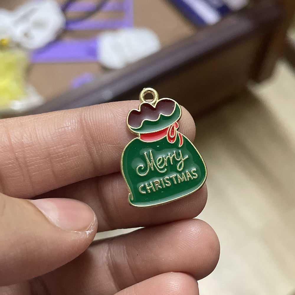 Green Christmas Bag - ClartStudios - Polymer clay Jewellery