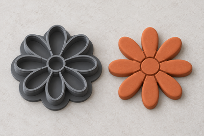 Groovy Daisy Polymer Clay Cutter | 136 - ClartStudios - Polymer clay Jewellery