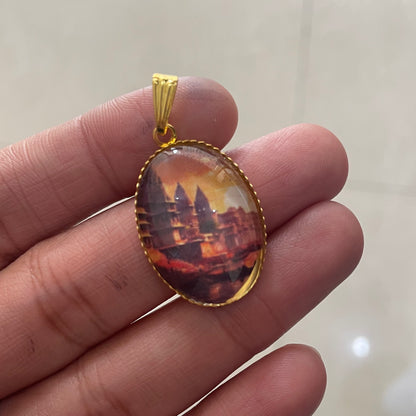 NG06 - Temple Pendant / Charm (1pc) - ClartStudios - Polymer clay Jewellery