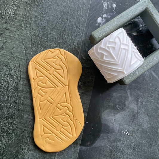 D18 - Texture Roller for Clay, Fondant or Pottery - ClartStudios - Polymer clay Jewellery