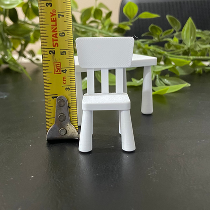Ikea Inspired Table Chair - Dollhouse  - M014