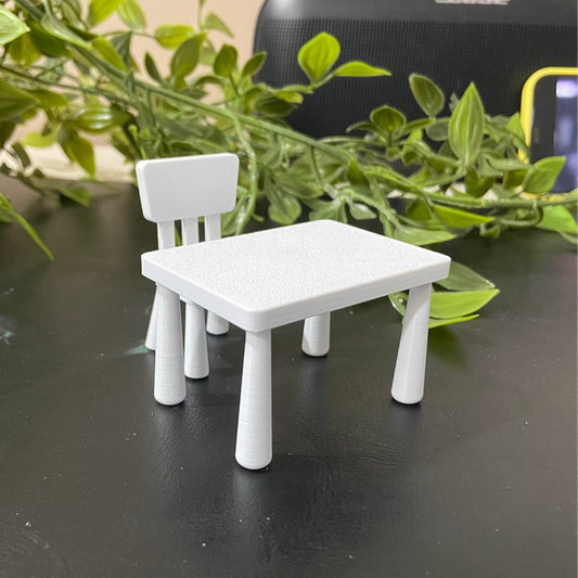 Ikea Inspired Table Chair - Dollhouse  - M014