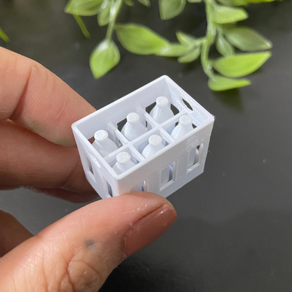 Mini bottle crate with 6 Bottles - Dollhouse  - M016