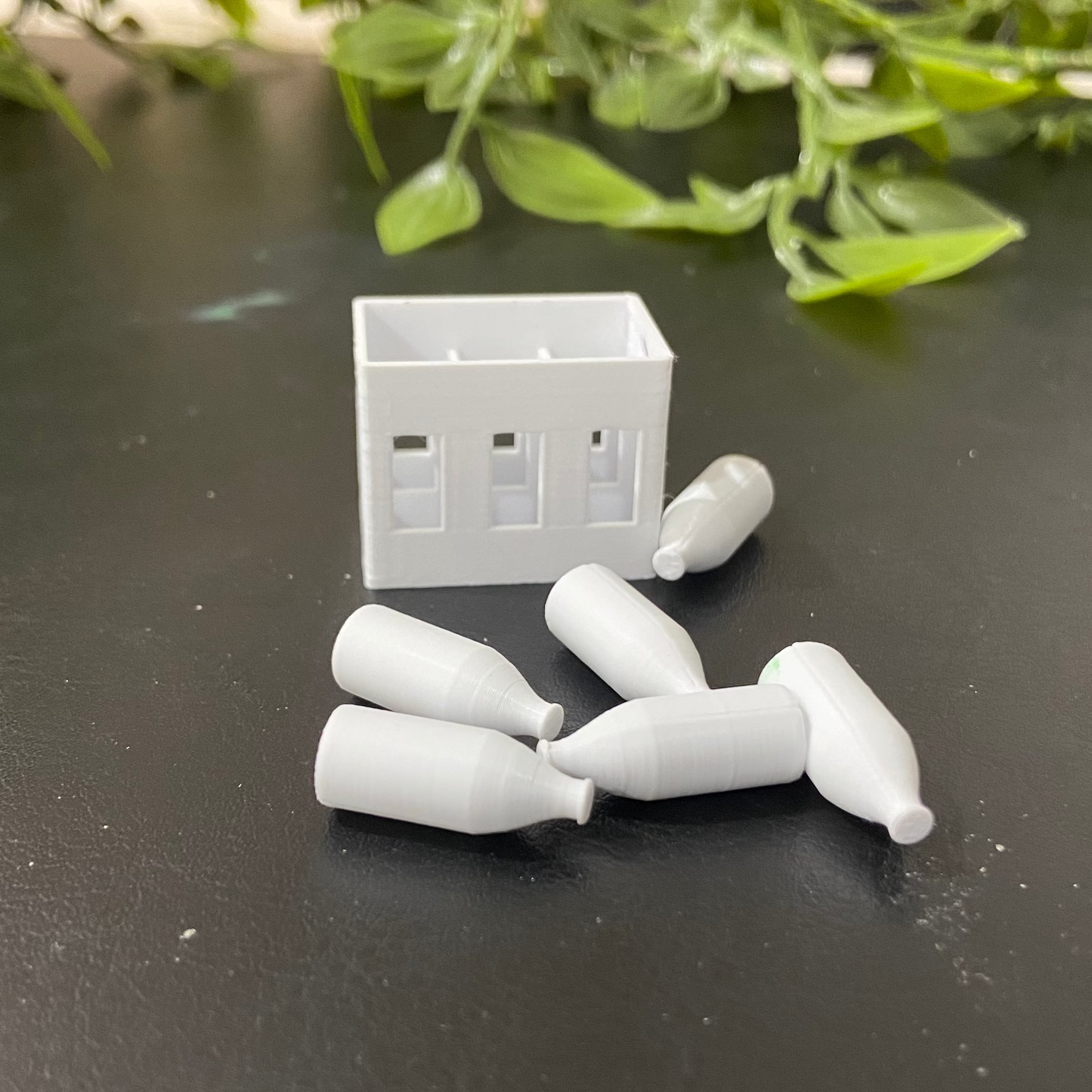 Mini bottle crate with 6 Bottles - Dollhouse  - M016