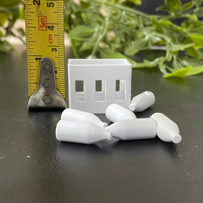 Mini bottle crate with 6 Bottles - Dollhouse  - M016