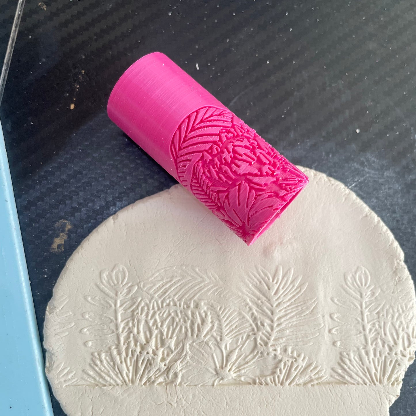 TR 17 - Mini Wild Flower Pattern- 5 | Texture Roller - ClartStudios - Polymer clay Jewellery