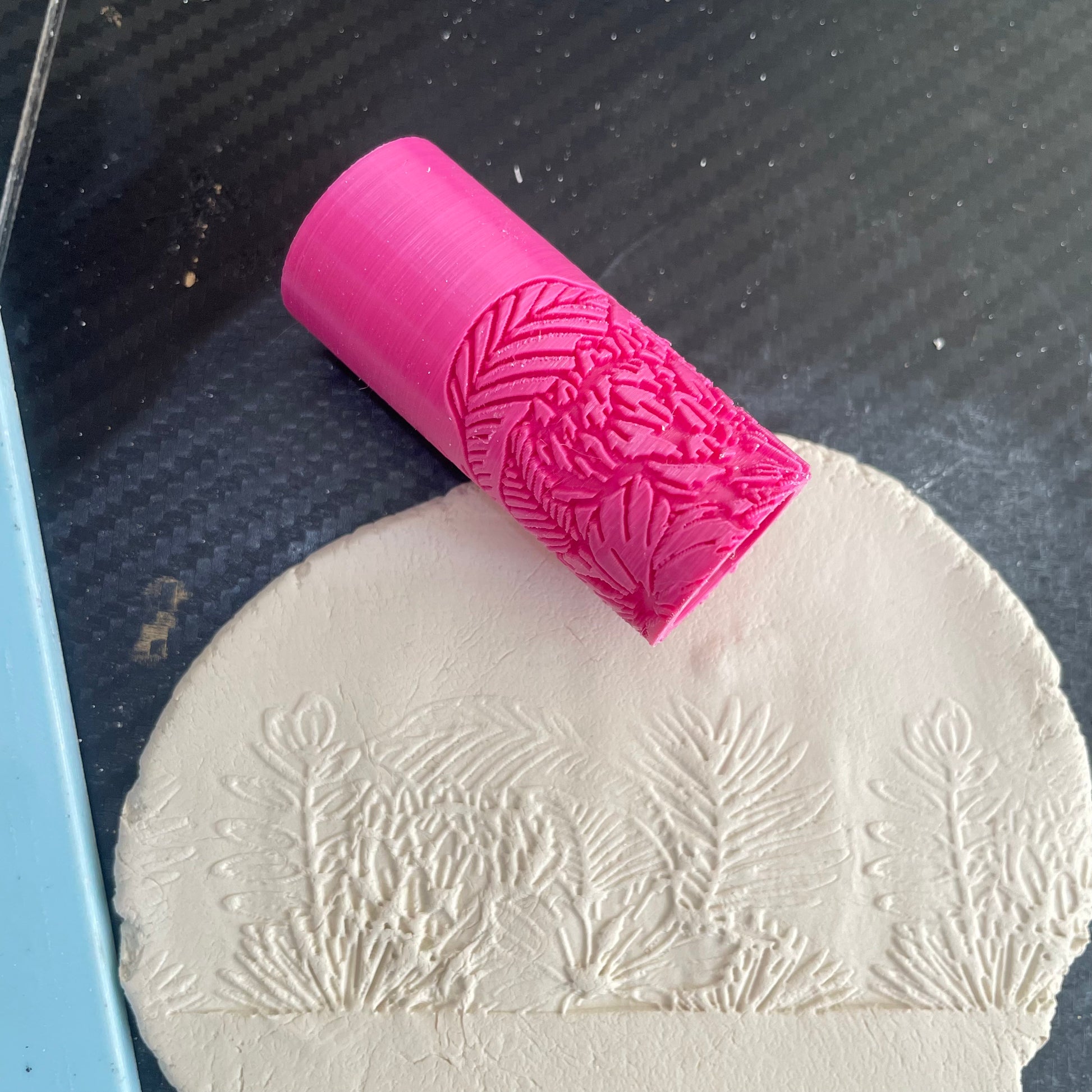 TR 17 - Mini Wild Flower Pattern- 5 | Texture Roller - ClartStudios - Polymer clay Jewellery