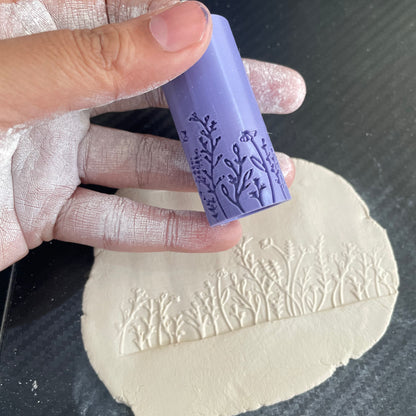 TR 19 - Mini Flower Pattern- 2 | Texture Roller - ClartStudios - Polymer clay Jewellery