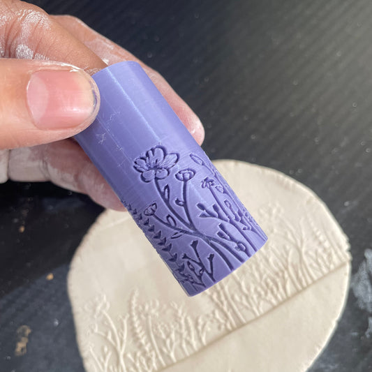 TR 20 - Mini Flower Pattern- 4 | Texture Roller - ClartStudios - Polymer clay Jewellery