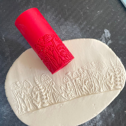 TR 21 - Mini Mushroom Pattern- 1 | Texture Roller - ClartStudios - Polymer clay Jewellery