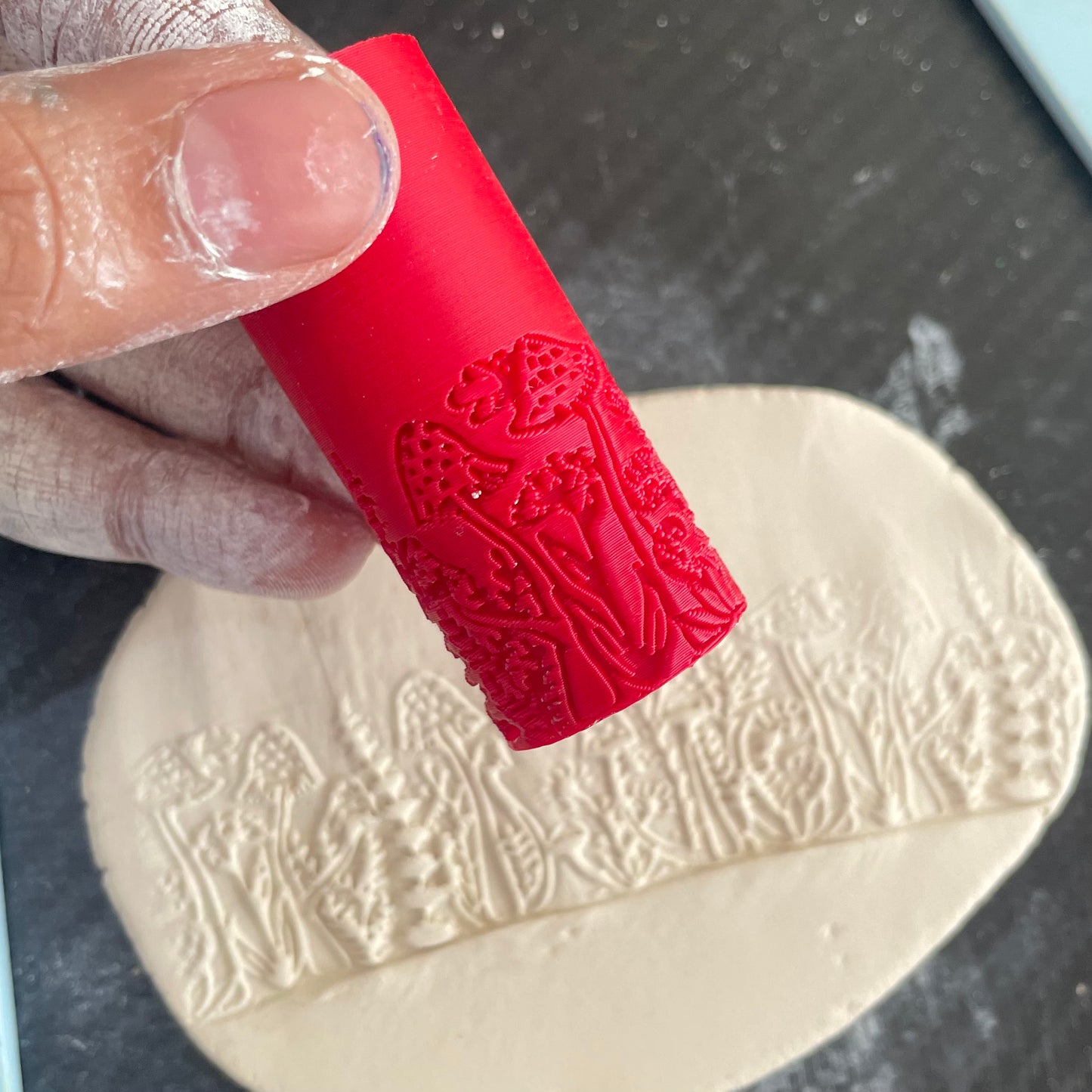 TR 21 - Mini Mushroom Pattern- 1 | Texture Roller - ClartStudios - Polymer clay Jewellery