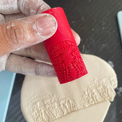 TR 23 - Mini Mushroom Pattern- 3 | Texture Roller - ClartStudios - Polymer clay Jewellery