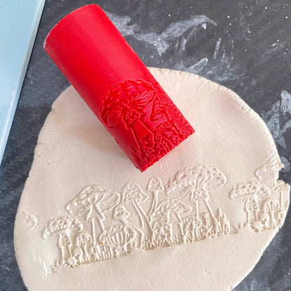 TR 24 - Mini Mushroom Pattern- 4 | Texture Roller - ClartStudios - Polymer clay Jewellery
