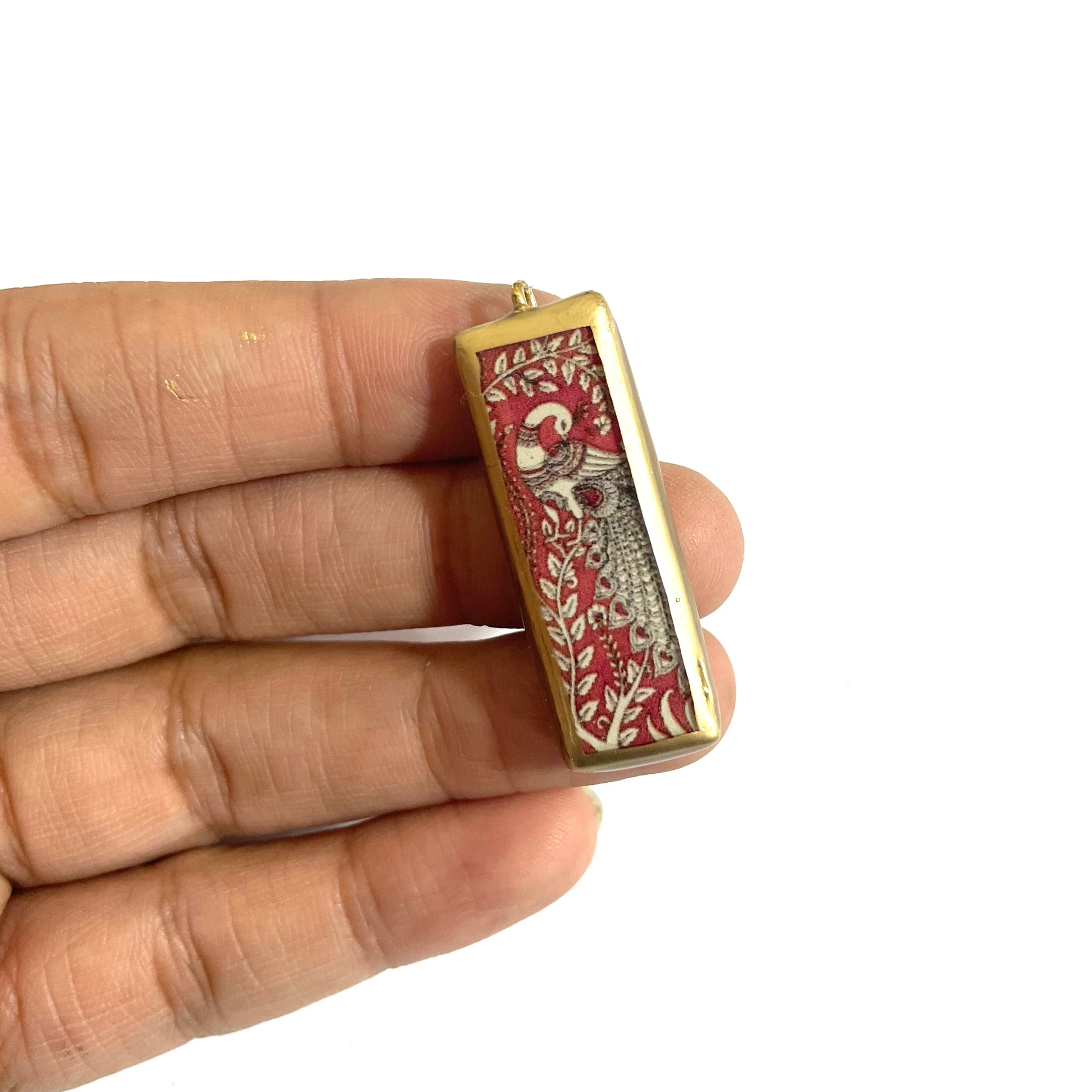 Traditional Peacock- Cold Porcelain Charms Pendant  (Dispatch Time 4-5 days) - ClartStudios - Polymer clay Jewellery