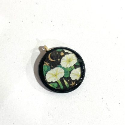 Mid Night Bloom - Cold Porcelain Charms Pendant  (Dispatch Time 4-5 days) - ClartStudios - Polymer clay Jewellery