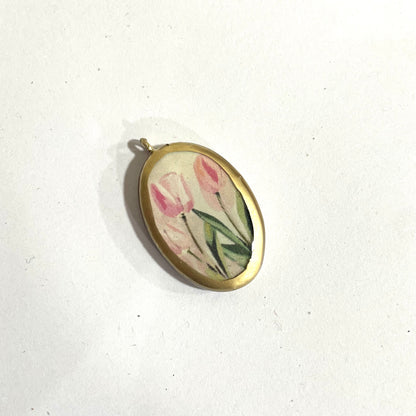 Tulips - Cold Porcelain Charms Pendant  (Dispatch Time 4-5 days) - ClartStudios - Polymer clay Jewellery