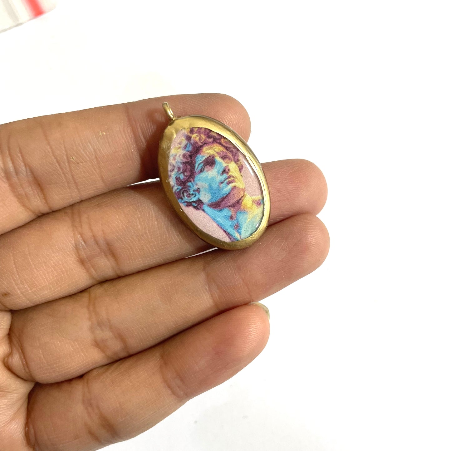 Michelangelo Sculpture Inspired - Cold Porcelain Charms Pendant  (Dispatch Time 4-5 days) - ClartStudios - Polymer clay Jewellery