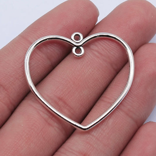 GSC13 - Heart Connector Charm - ClartStudios - Polymer clay Jewellery