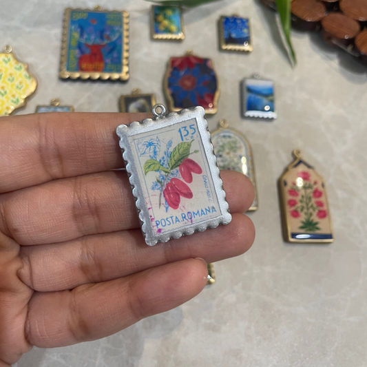 RU15 -  Photo Frame Inspired - Post Romana - Charms Pendant (Dispatch Time 4-5 days) - ClartStudios - Polymer clay Jewellery
