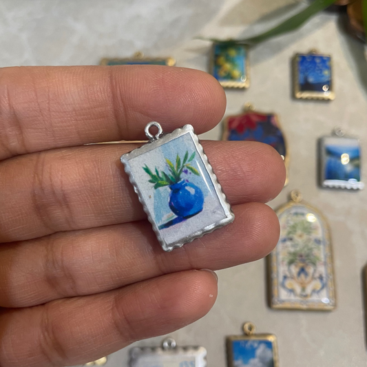 RU14 -  Photo Frame Inspired - Pot Inspired - Charms Pendant (Dispatch Time 4-5 days) - ClartStudios - Polymer clay Jewellery