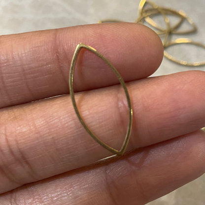 B24- Pack of 10 pcs | Pointed Oval Stainless Steel Anti Tarnish - ClartStudios - Polymer clay Jewellery