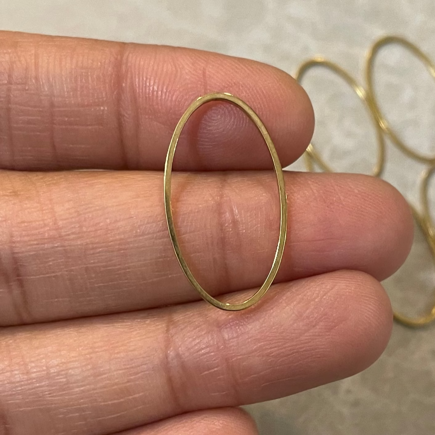 B18 - Pack of 10 pcs | Oval Stainless Steel Anti Tarnish - ClartStudios - Polymer clay Jewellery