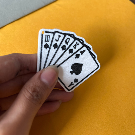 3D03 - 3D Best Set of Play Cards Charm - ClartStudios - Polymer clay Jewellery