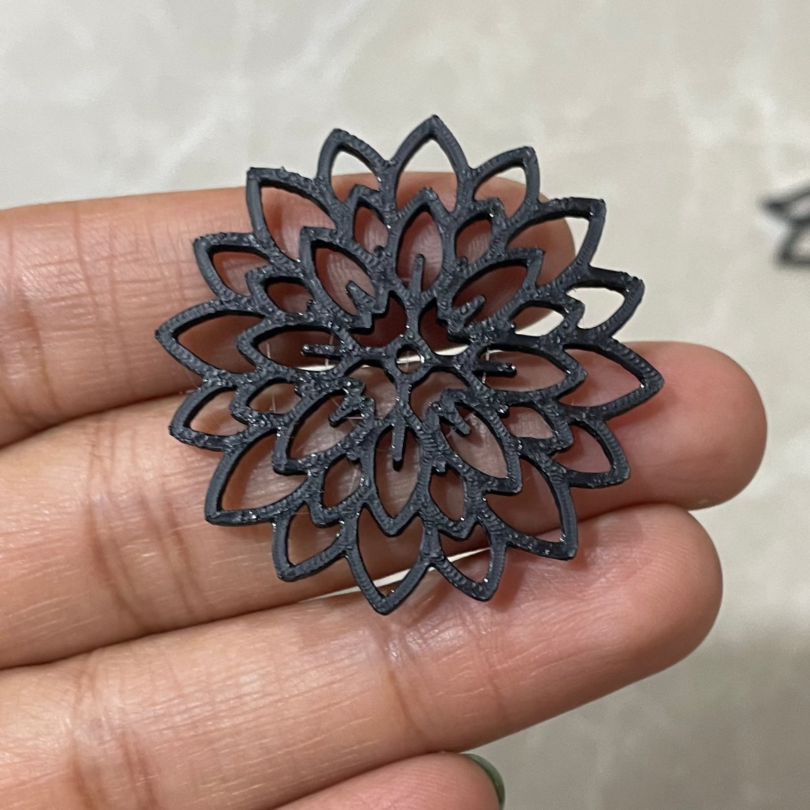 PB08 - Flower Stain glass Plastic Bezel for resin art - ClartStudios - Polymer clay Jewellery