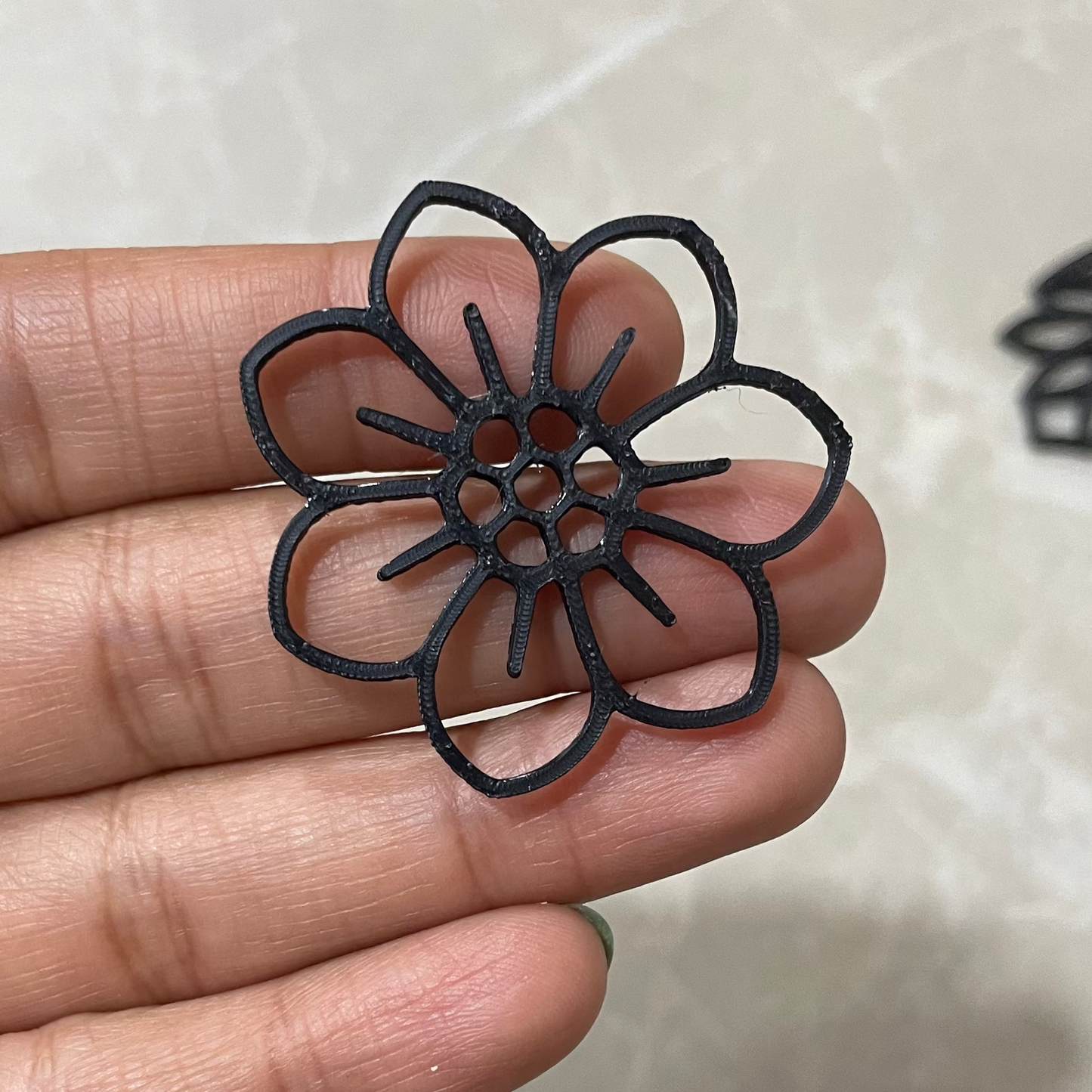 PB07 - Flower Stain glass Plastic Bezel for resin art - ClartStudios - Polymer clay Jewellery