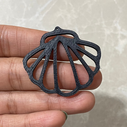 PB03 - Shell Stain glass Plastic Bezel for resin art - ClartStudios - Polymer clay Jewellery