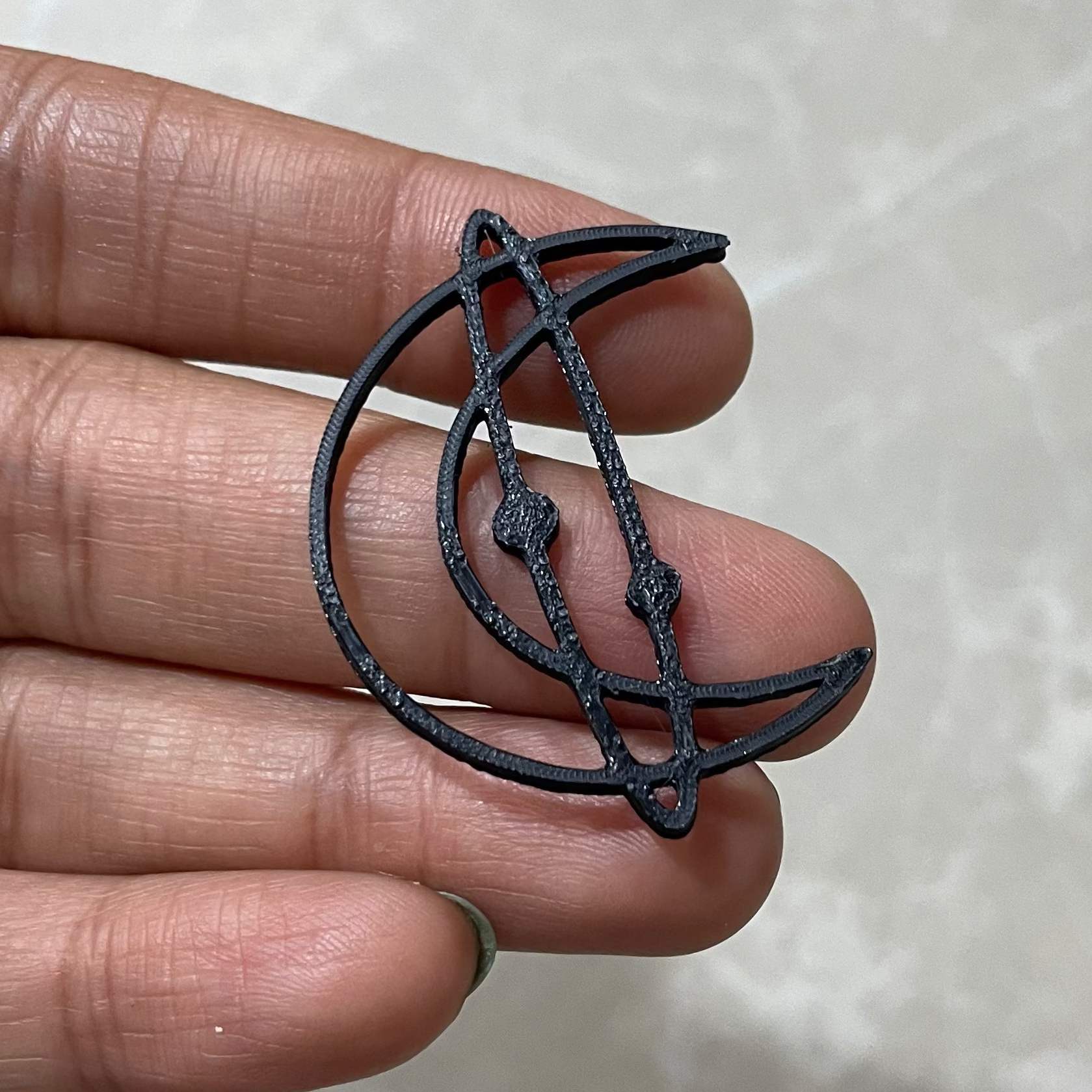 PB012 - Moon Stain glass Plastic Bezel for resin art - ClartStudios - Polymer clay Jewellery