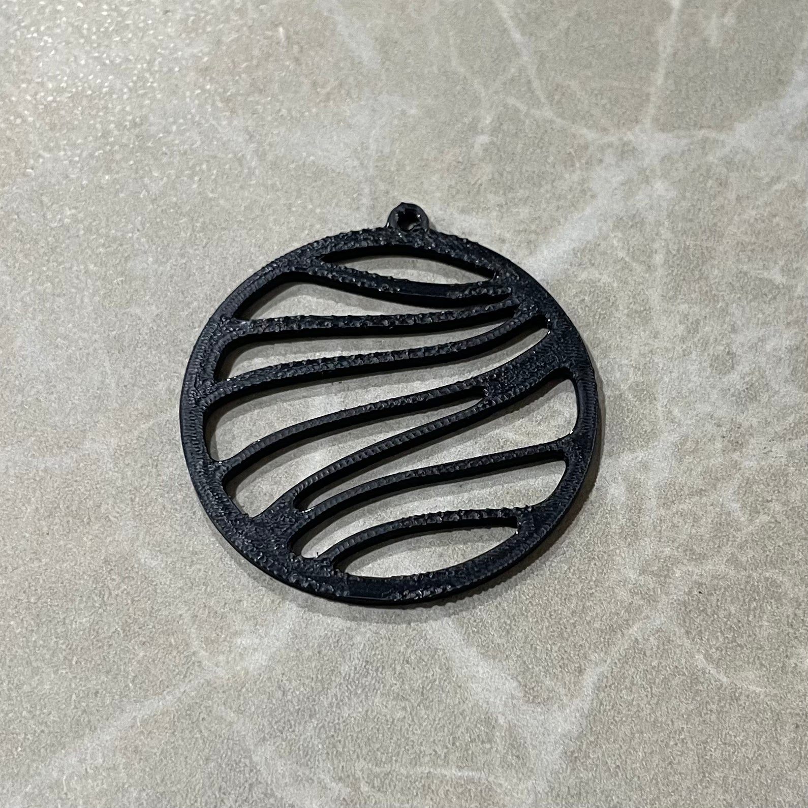 PB023 - Circle With Waves Stain glass Plastic Bezel for resin art - ClartStudios - Polymer clay Jewellery