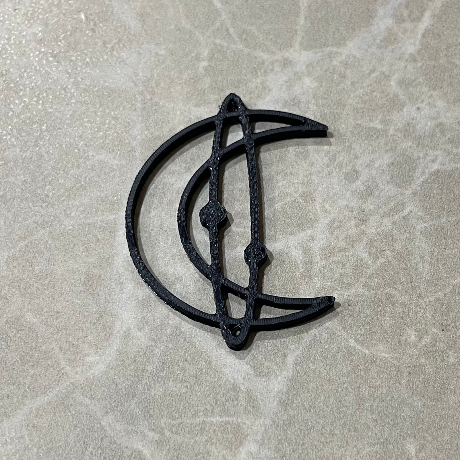 PB012 - Moon Stain glass Plastic Bezel for resin art - ClartStudios - Polymer clay Jewellery