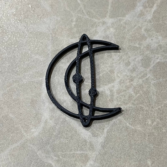 PB012 - Moon Stain glass Plastic Bezel for resin art - ClartStudios - Polymer clay Jewellery