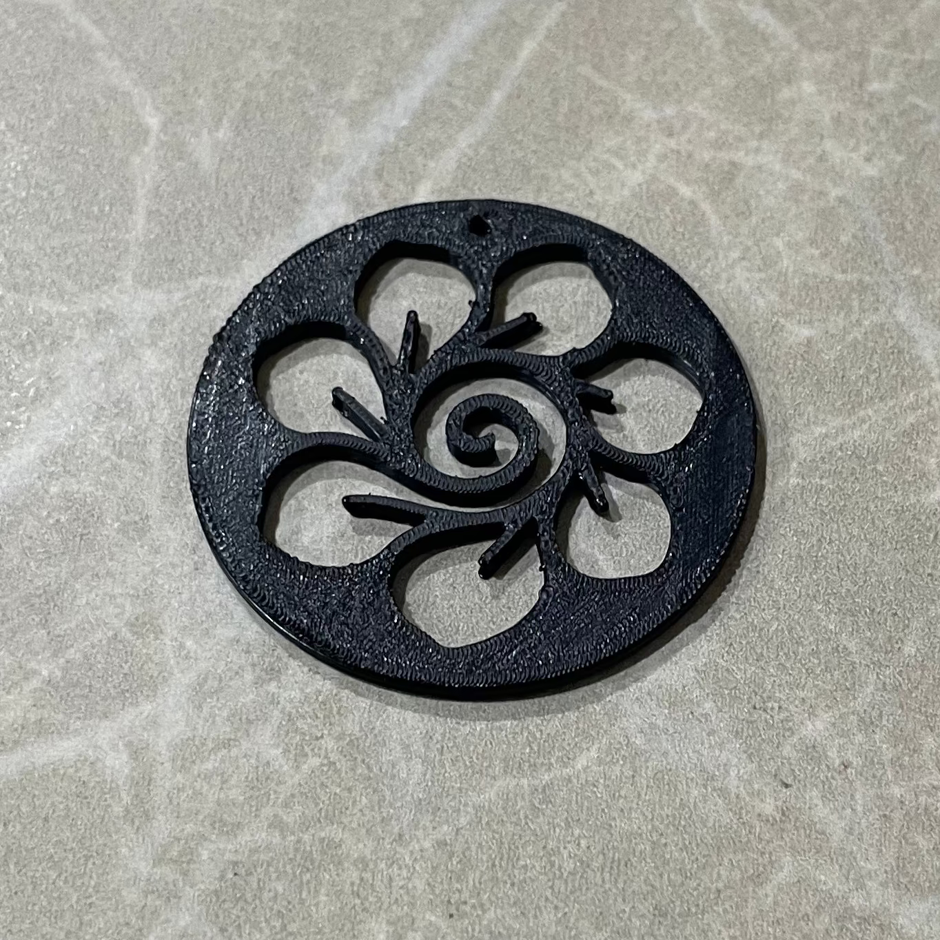 PB010 - Flower in the Circle Stain glass Plastic Bezel for resin art - ClartStudios - Polymer clay Jewellery