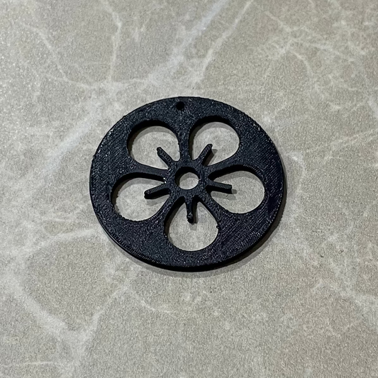 PB011 - Flower in the Circle Stain glass Plastic Bezel for resin art - ClartStudios - Polymer clay Jewellery