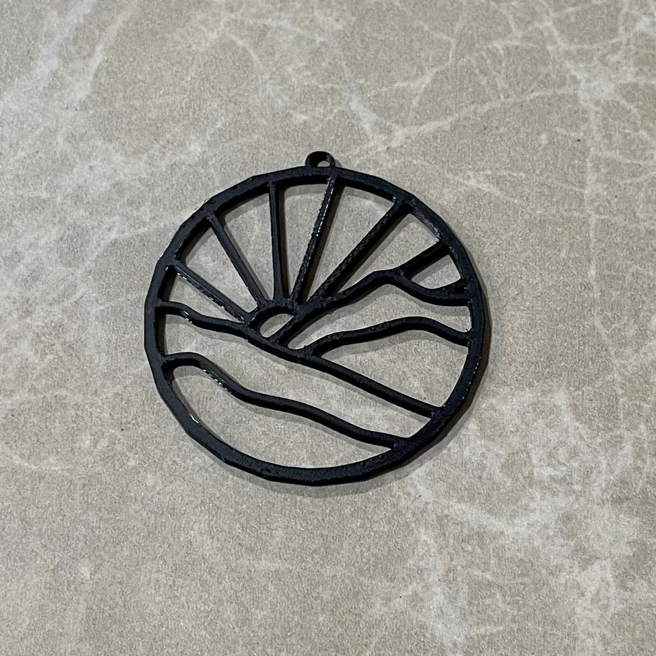 PB016 - Horizon Stain glass Plastic Bezel for resin art - ClartStudios - Polymer clay Jewellery