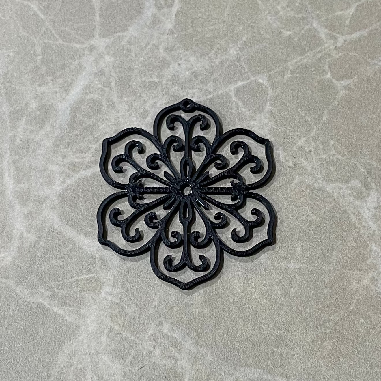 PB018 - Patterned Flower Stain glass Plastic Bezel for resin art - ClartStudios - Polymer clay Jewellery