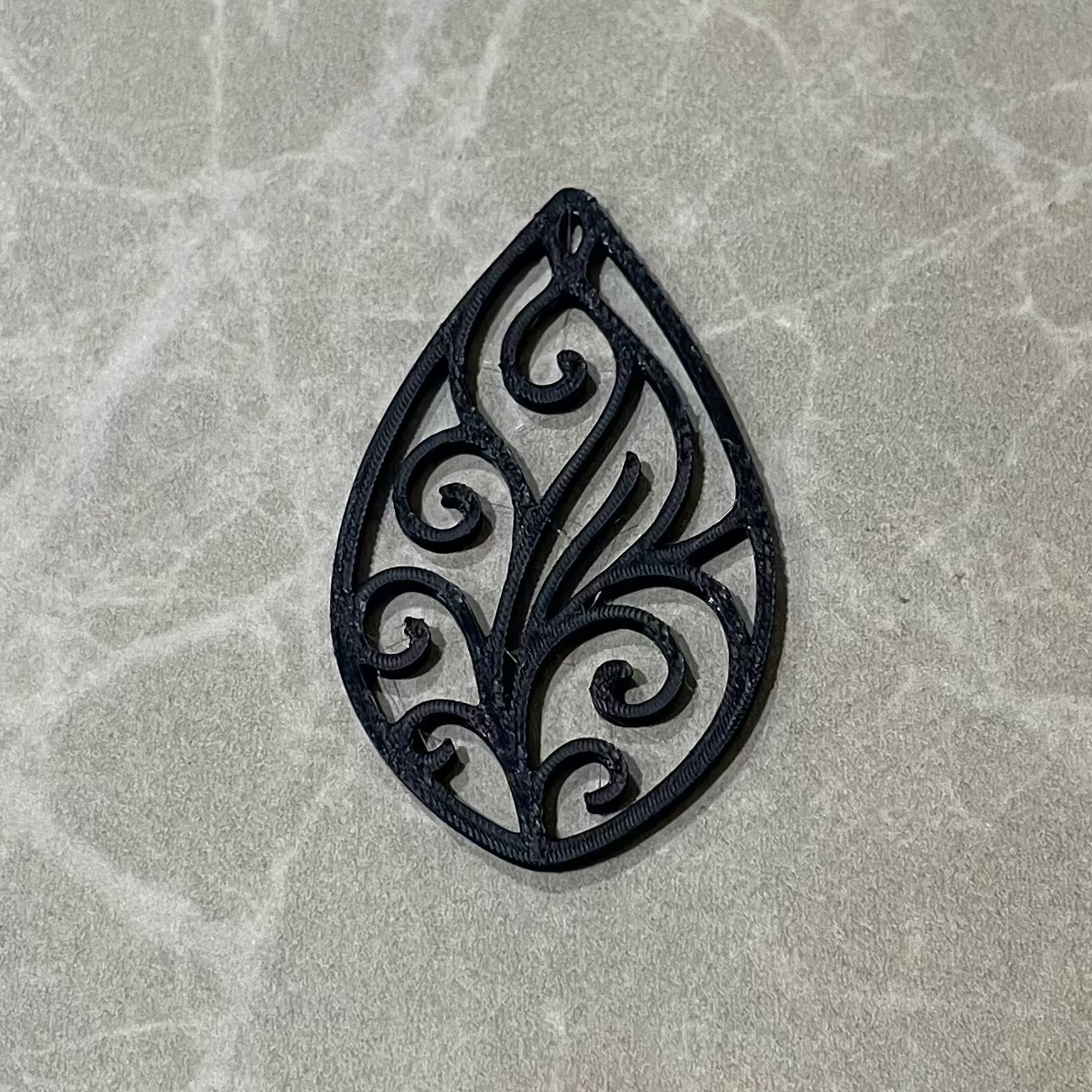 PB027 - Patterned Drop Natural Stain glass Plastic Bezel for resin art - ClartStudios - Polymer clay Jewellery