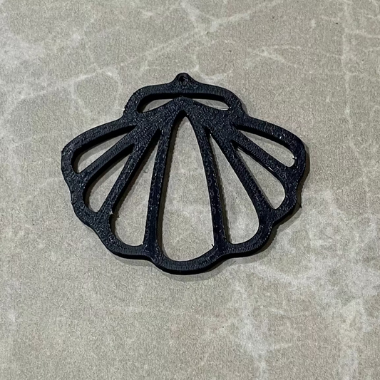 PB03 - Shell Stain glass Plastic Bezel for resin art - ClartStudios - Polymer clay Jewellery