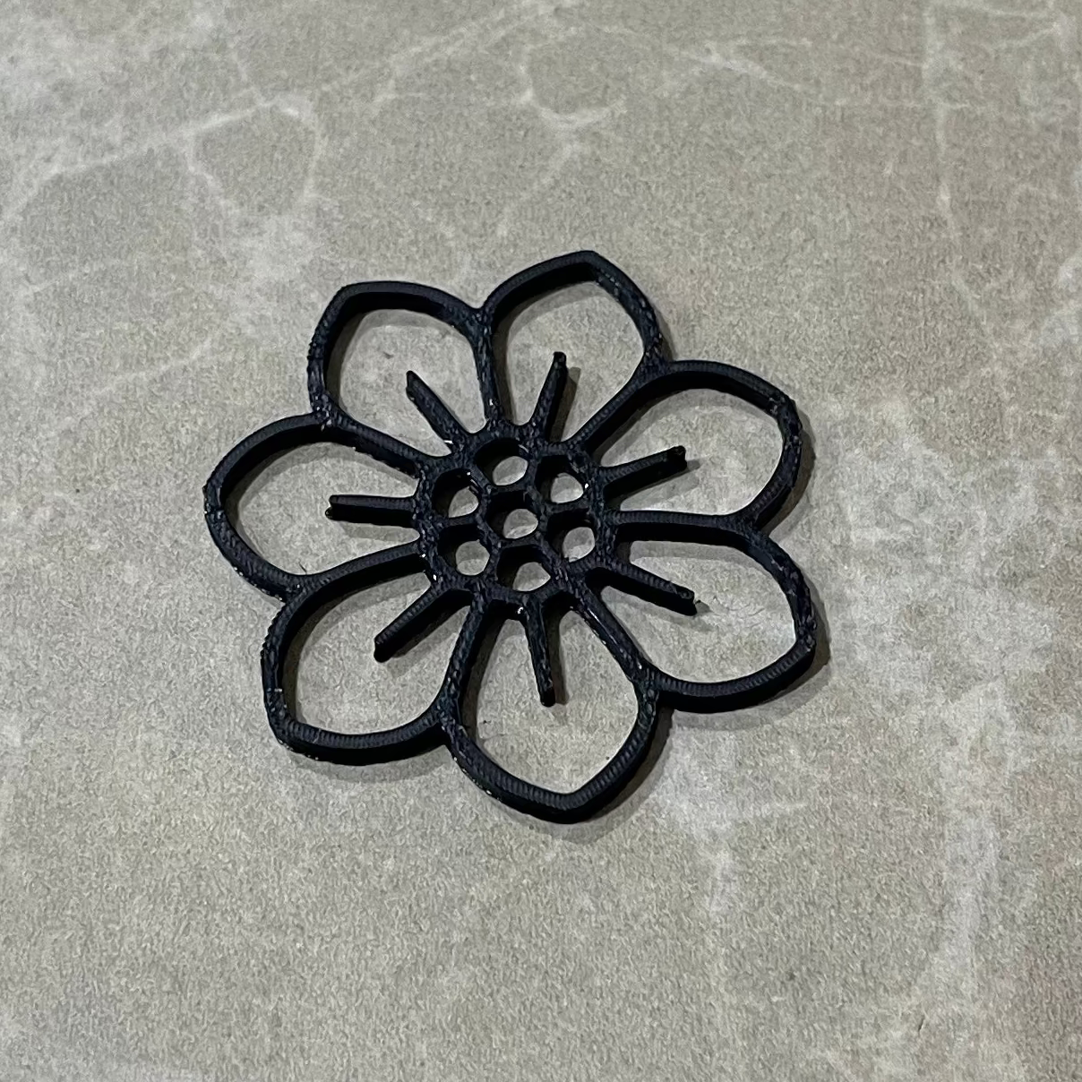 PB07 - Flower Stain glass Plastic Bezel for resin art - ClartStudios - Polymer clay Jewellery