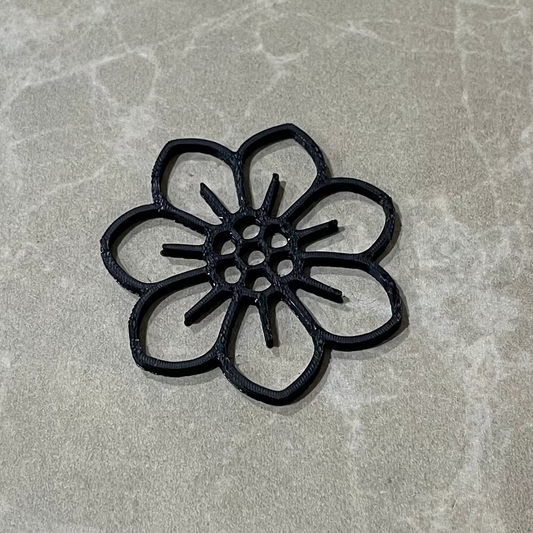 PB07 - Flower Stain glass Plastic Bezel for resin art - ClartStudios - Polymer clay Jewellery