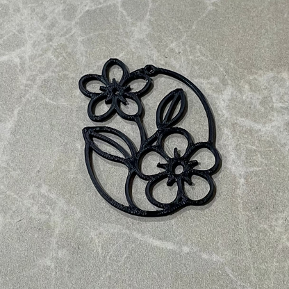 PB026 - Flower Natural Stain glass Plastic Bezel for resin art - ClartStudios - Polymer clay Jewellery