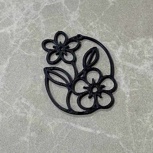 PB026 - Flower Natural Stain glass Plastic Bezel for resin art - ClartStudios - Polymer clay Jewellery