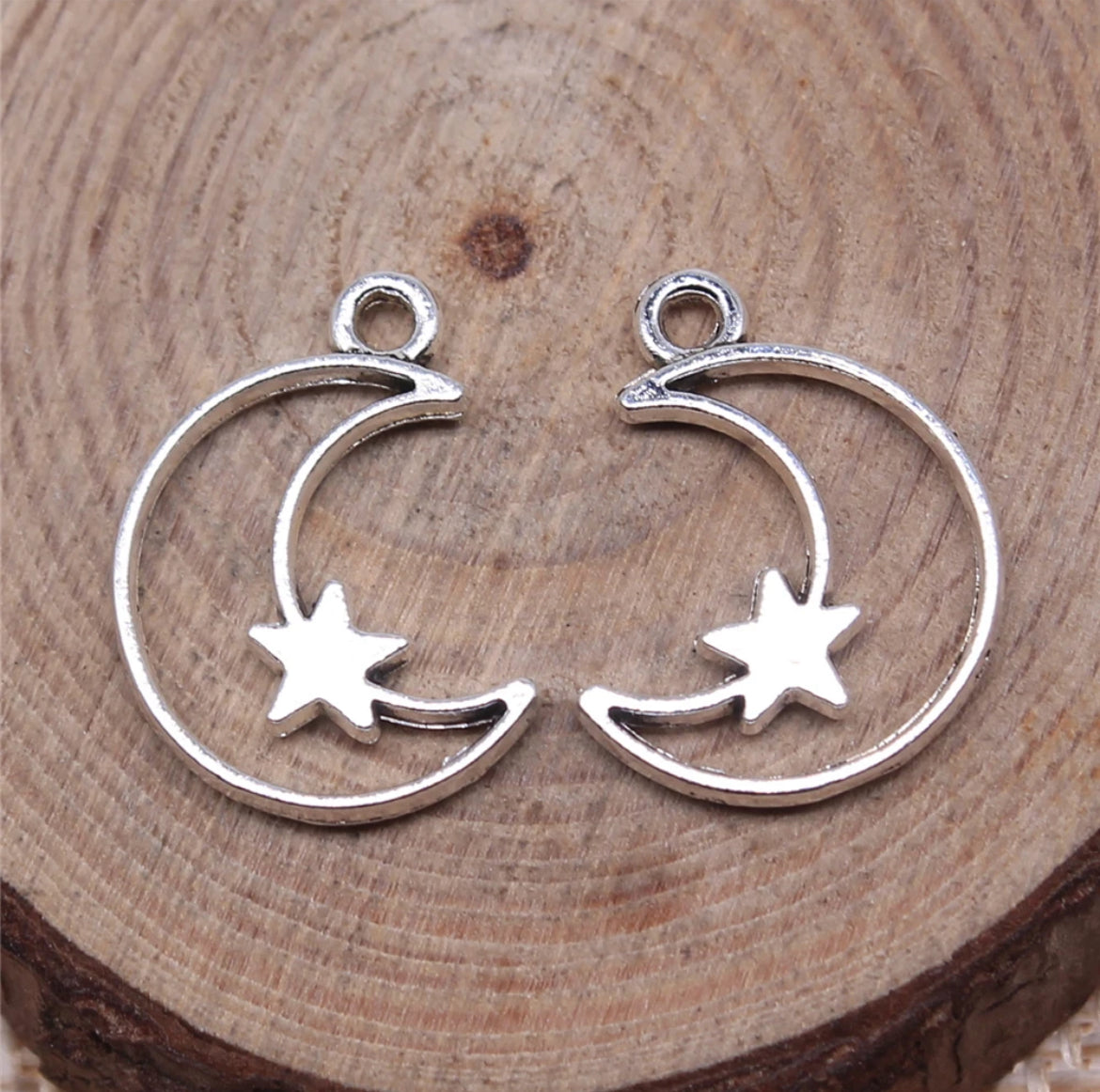 GSC21 - Moon Star (2pc per pack) - ClartStudios - Polymer clay Jewellery