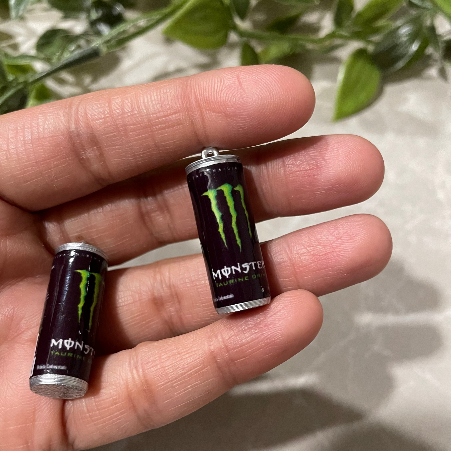 R008 - Monster - Energy Drink Silver Tin/Can - Waterproof & Adorable