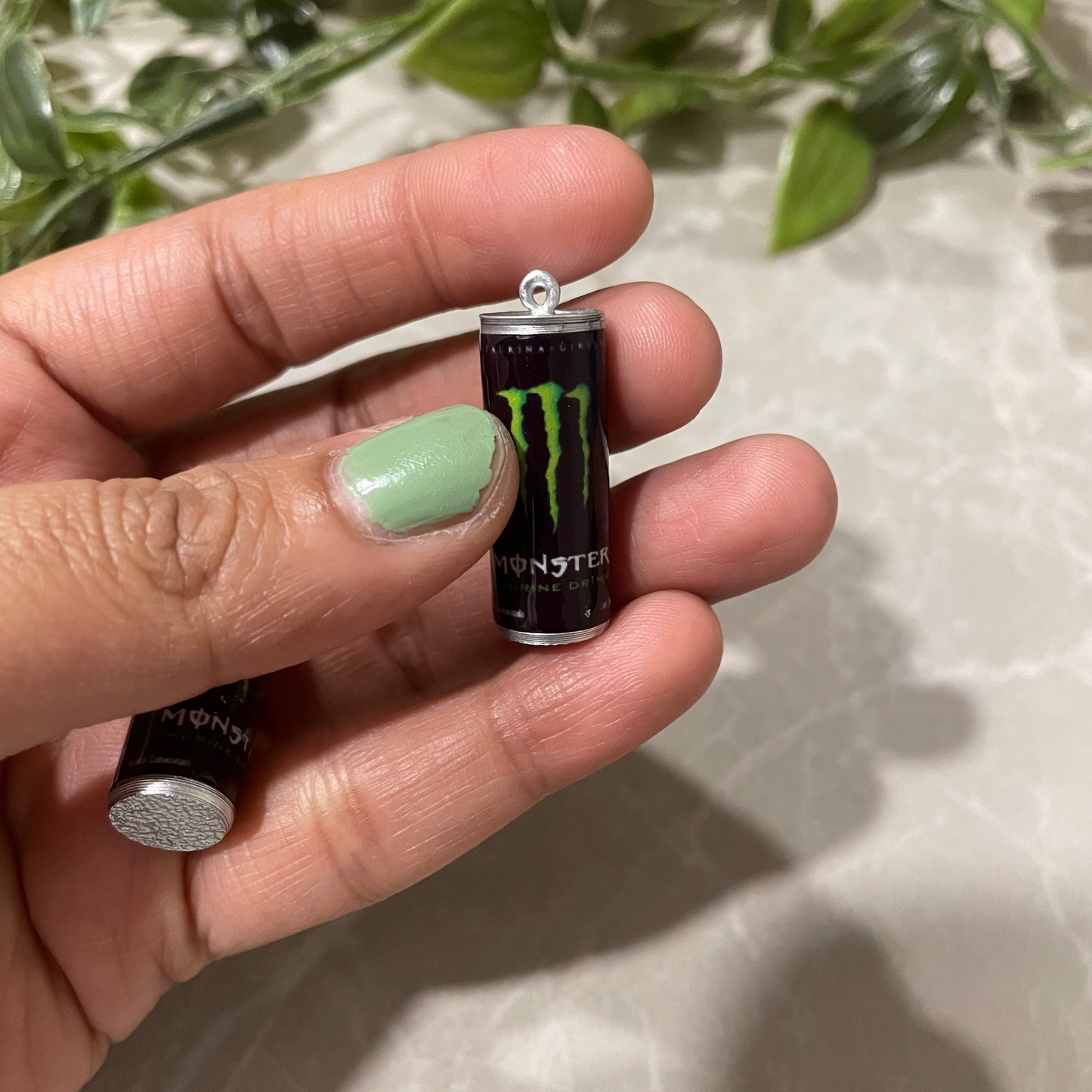 R008 - Monster - Energy Drink Silver Tin/Can - Waterproof & Adorable