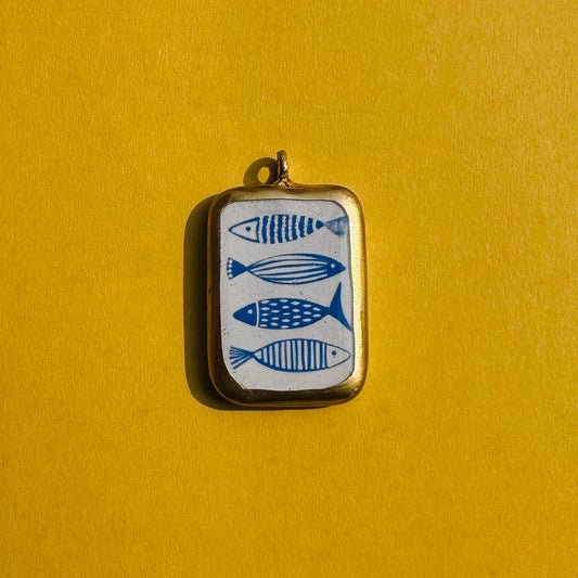 PC20 - Fish - Cold Porcelain Charms Pendant  (Dispatch Time 4-5 days) - ClartStudios - Polymer clay Jewellery