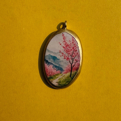 PC14 - Blossom Garden - Cold Porcelain Charms Pendant  (Dispatch Time 4-5 days) - ClartStudios - Polymer clay Jewellery